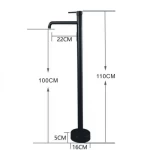 Freestanding Bathtub Faucet, Black matte Finish
