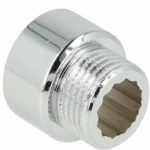 German Metal Bushing, Male, 10 mm, Chrome Coating