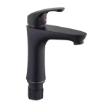 Short bathroom mixer black color