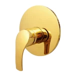 Concealed Shower Mixer Handle, Round Design, Golden, Compatible with Smart Model