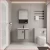 Aluminum Vanity Unit, Size 50 cm, White and gray Color