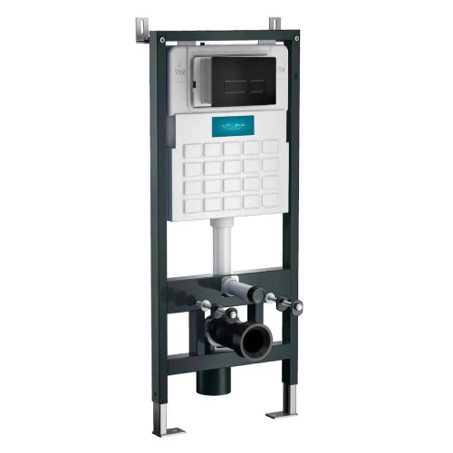 Concealed Toilet Tank, Mechanical Dual Flush, Chrome Button, Wall Installation Concealed Toilet Tank, Mechanical Dual Flush, Chrome Button, Wall Installation