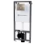 Built-in tank Toilet, Mechanical Dual Flush, Chrome Button, Wall Installation