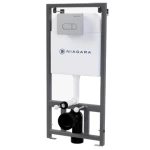 Internal flush system Toilet Tank, Mechanical Dual Flush, Chrome Button, Wall Installation