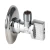 Rust-Resistant Angle Valve, 1/2 x 1/2 inch Size, Chrome Color