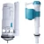 Complete Bathroom Flush Kit in White and Blue