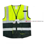 Reflective Protective vest, Size L, Yellow / Black Color, Volta Brand