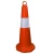 Reflective Traffic Cone Height 100 cm, Dark Red/Orange Color