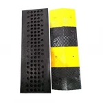 Speed Bump without Cable Passages Length 100 cm, Width 35 cm, Height 7 cm, Yellow and Black Color