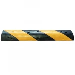 Speed Bump with 2 Cable Passages Length 100 cm, Width 30 cm, Height 5 cm, Yellow and Black Color