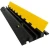 Plastic Speed Bump with 3 Cable Passages, Black and Yellow Color