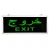 Emergency Exit Sign Board, 35 cm Length, 14 cm Height, Light Color Green