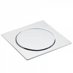 Square Floor Drain, Stainless Steel, Chrome, 15 × 15 cm, Polo Mario Brand