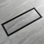Floor Drain, Stainless Steel, BLACK, 10 × 30 cm, Helemend Brand
