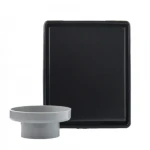 Stainless Steel Drain, Matte black Color, Size 15 × 15 cm