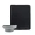 Stainless Steel Drain, Matte black Color, Size 15 × 15 cm