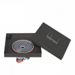 Stainless Steel Drain, Black Color, Size 15 × 15 cm, Helemend Brand