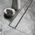 Floor strainer drain, stainless steel, chrome, size 15 x 15 cm, Tiffany brand