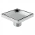 Floor strainer drain, stainless steel, chrome, size 15 x 15 cm, Tiffany brand