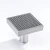 Floor strainer drain, stainless steel, chrome, size 15 x 15 cm
