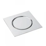 Floor strainer drain, stainless steel, chrome, size 15 x 15 cm