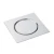 Floor strainer drain, stainless steel, chrome, size 15 x 15 cm