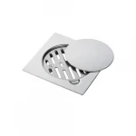 Floor drain strainer, stainless steel, chrome, size 8.5 x 30 cm, DUGGI brand