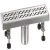 Floor drain strainer, stainless steel, chrome, size 8.5 x 80 cm, DUGGI brand