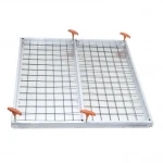 Anti-Corrosion Metal Inspection Cover Two Panels Size 100×100 cm Square Shape, Brand Ritalo