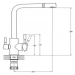 خلاط مطبخ نحاس، لون كروم مطفي