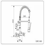 خلاط مطبخ نحاس دبل، لون اسود، ماركه تيفاني