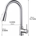 Italian kitchen mixer, shiny chrome color