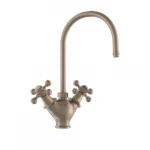 Brass kitchen mixer, matte black color