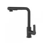 Brass kitchen faucet, black color, LIMA brand