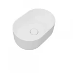 Oval Washbasin sink, Size 48 x 35 x 13 cm, white color