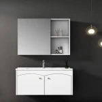 PVC decorative sink, white color, size 80 cm