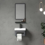 Decorative sink, gray color, size 35 x 43 cm