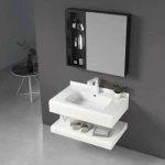 Marble decorative sink, size 100 x 50 cm, white color