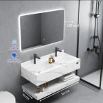 Industrial marble sink stone Two sink 120 cm