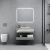 Industrial marble sink with lighting in gray Color, Size 100 cm