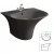 Round Hanging Sink Black Color