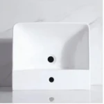 Porcelain Square Hanging Sink, White Color 50 cm