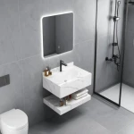 Laser cut industrial marble sink, 80cm