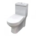 Ceramic floor toilet seat, white color, Tridex brand