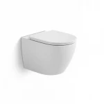 كرسي حمام معلق سيراميك، دائري