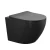 Floating Ceramic bathroom chair, round, matte black