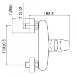 Bidet Spray HESANIT, Chrome Color