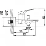 Shower Mixer Lima, Chrome Color