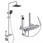 خلاط شاور متكامل، لون كروم