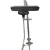 Italian Shower Pole, Chrome with Black color